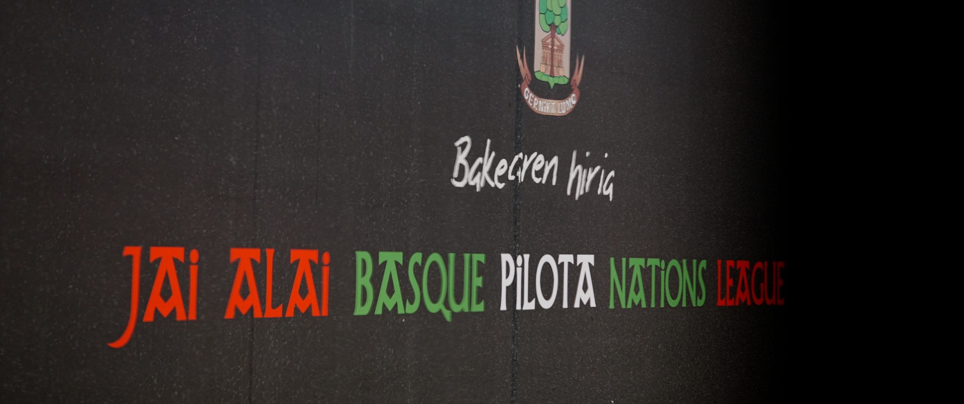 Basque Pilota Nations League banner in Spain